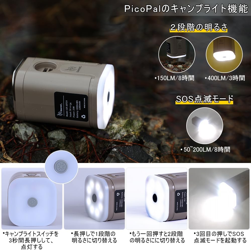 Deerest エアーポンプ 電動ポンプ 電動エアポンプ PicoPal 超小型